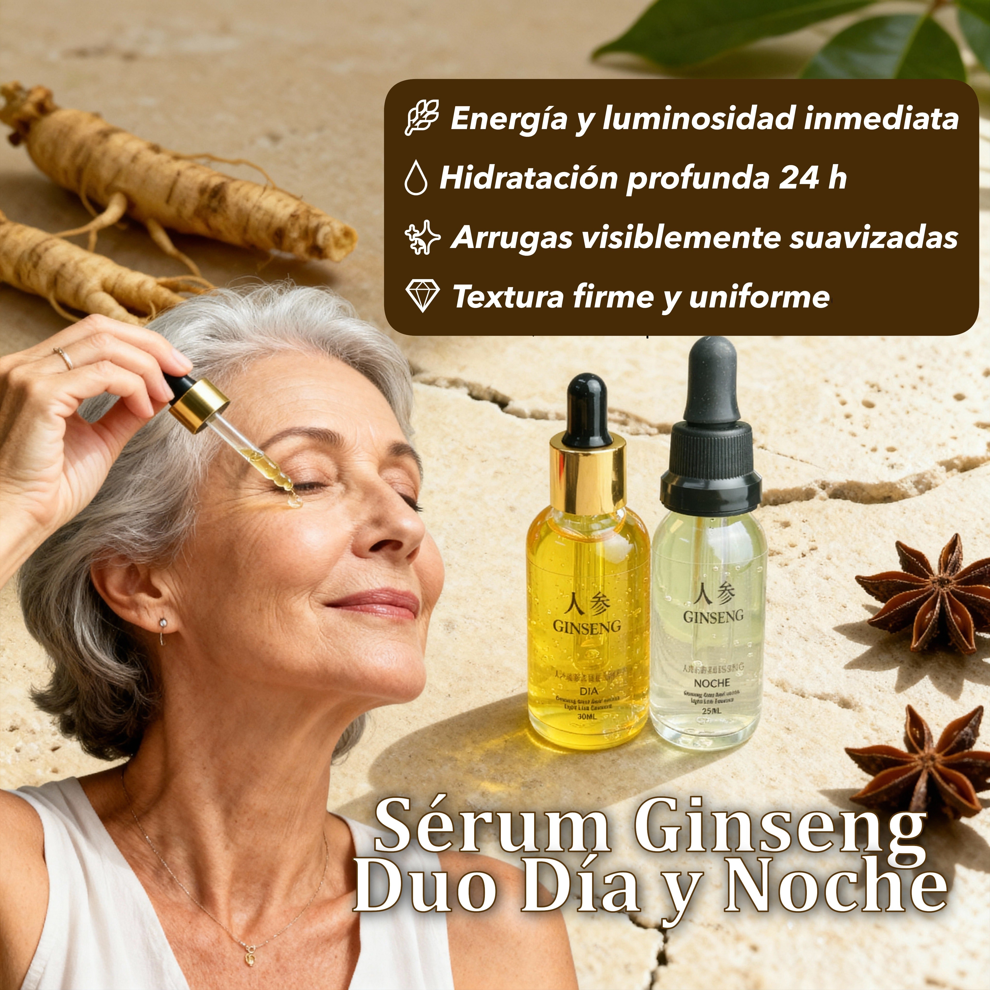 Sérum Ginseng Duo Día y Noche