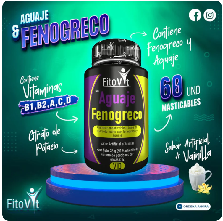 Aguaje y Fenogreco X 60 UND