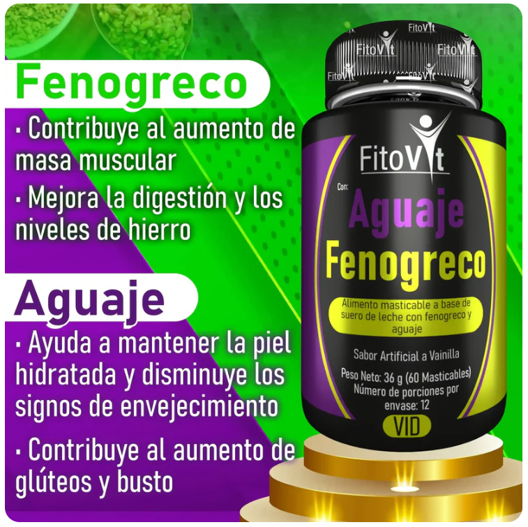 Aguaje y Fenogreco X 60 UND