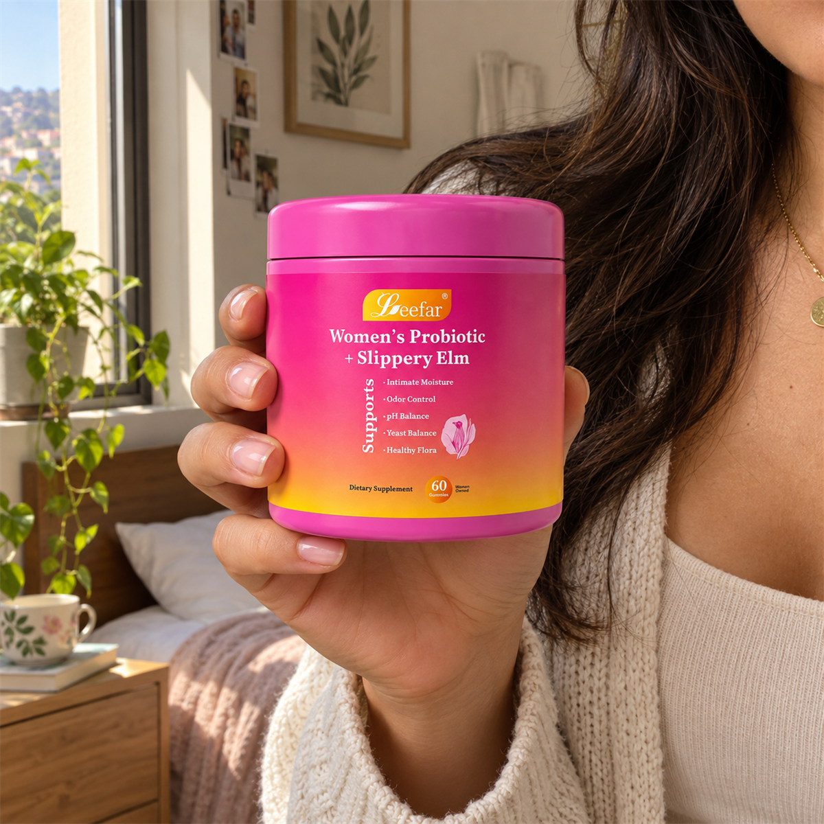 gallery-mano-producto - Gomas Women's Probiotic + Slippery Elm